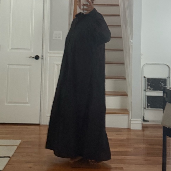 Elegant Black Maxi shirt Dress XL - Picture 6 of 8